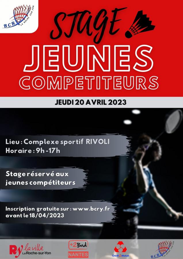 STAGE JEUNES COMPETITEURS - VACANCES D'AVRIL 2023